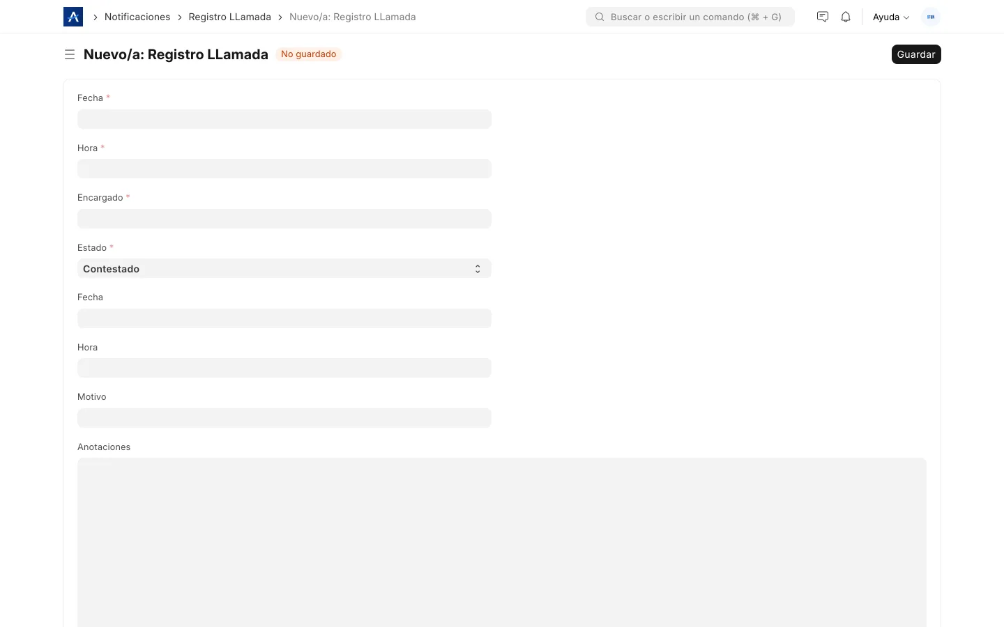 Registro de llamada en SFUN con la ubicación precisa de la solicitud