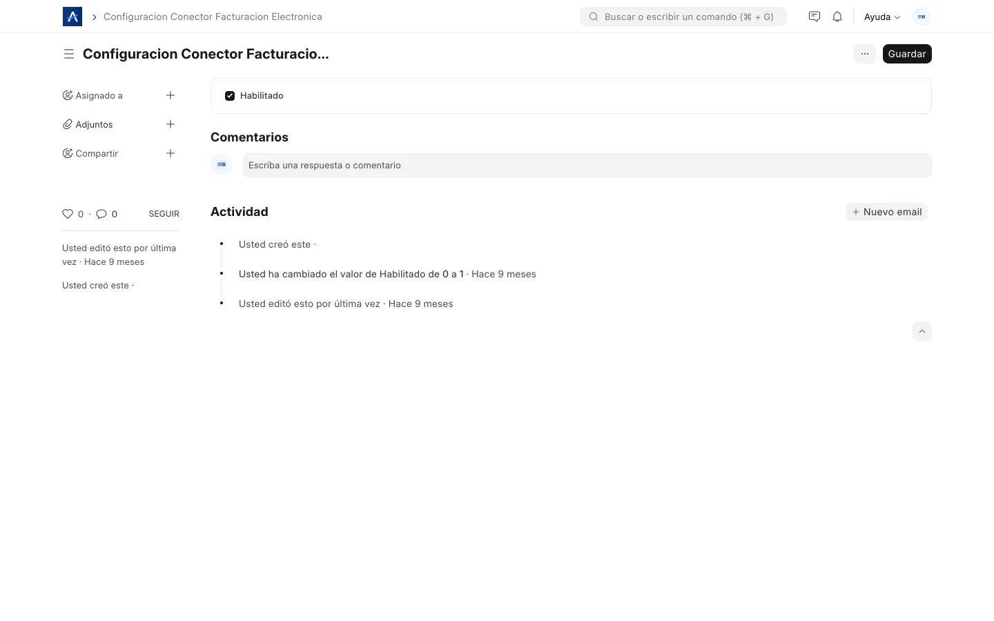 Configuración del conector de facturación electrónica en SFUN para conectar con la DIAN o el proveedor