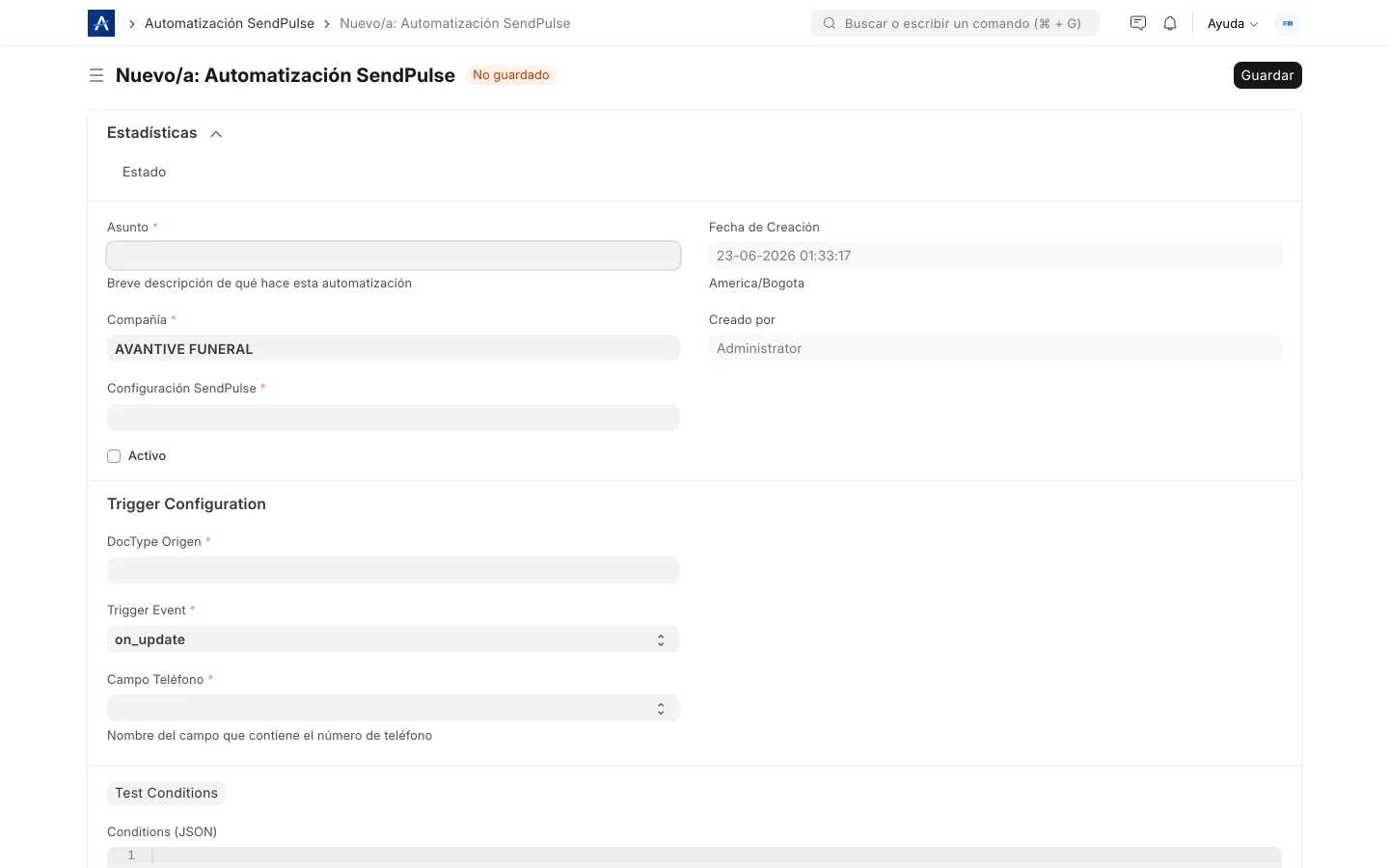 Automatización de SendPulse en SFUN con bots y plantillas aprobadas sincronizadas