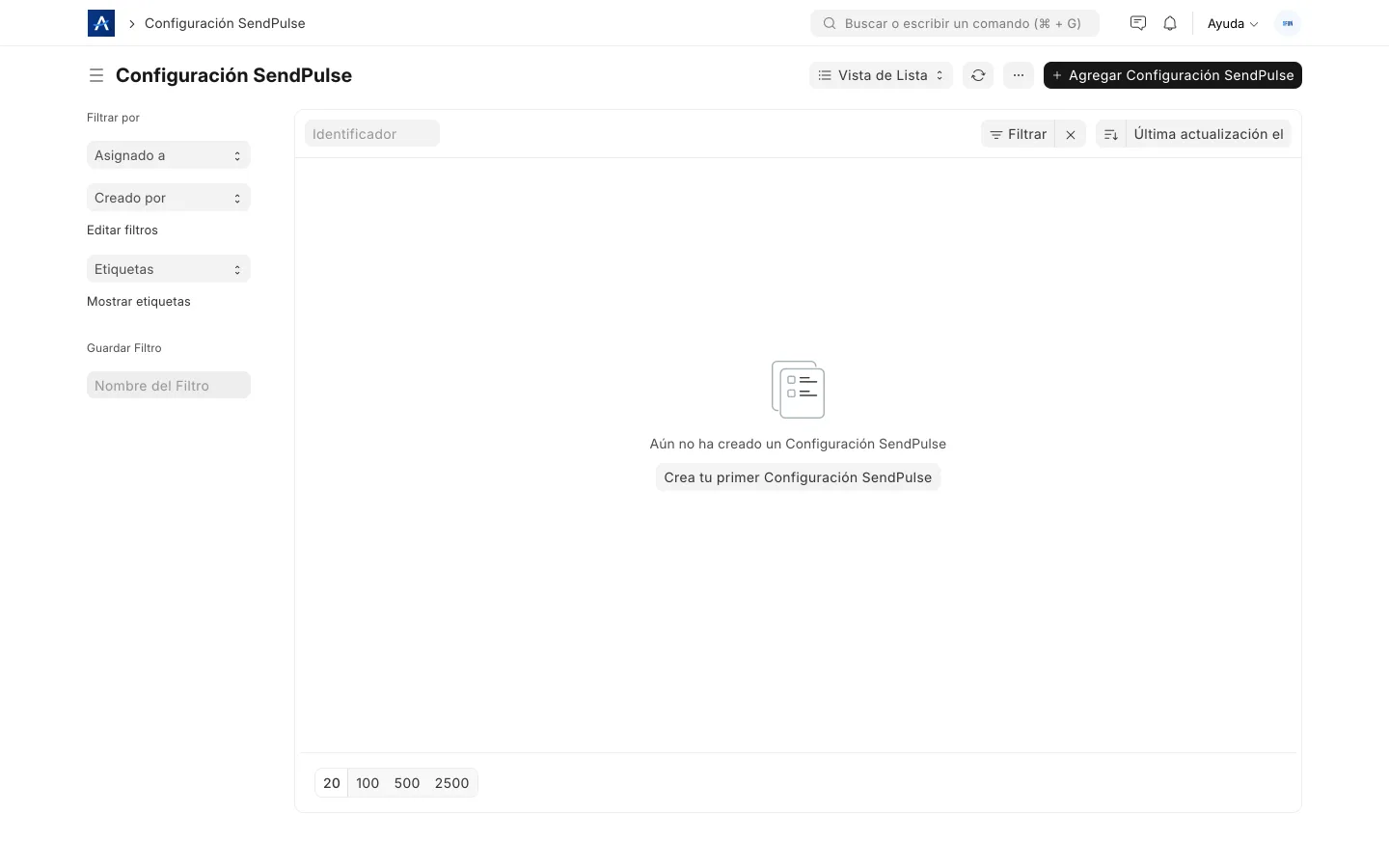 Configuración de SendPulse en SFUN con conexión segura por empresa