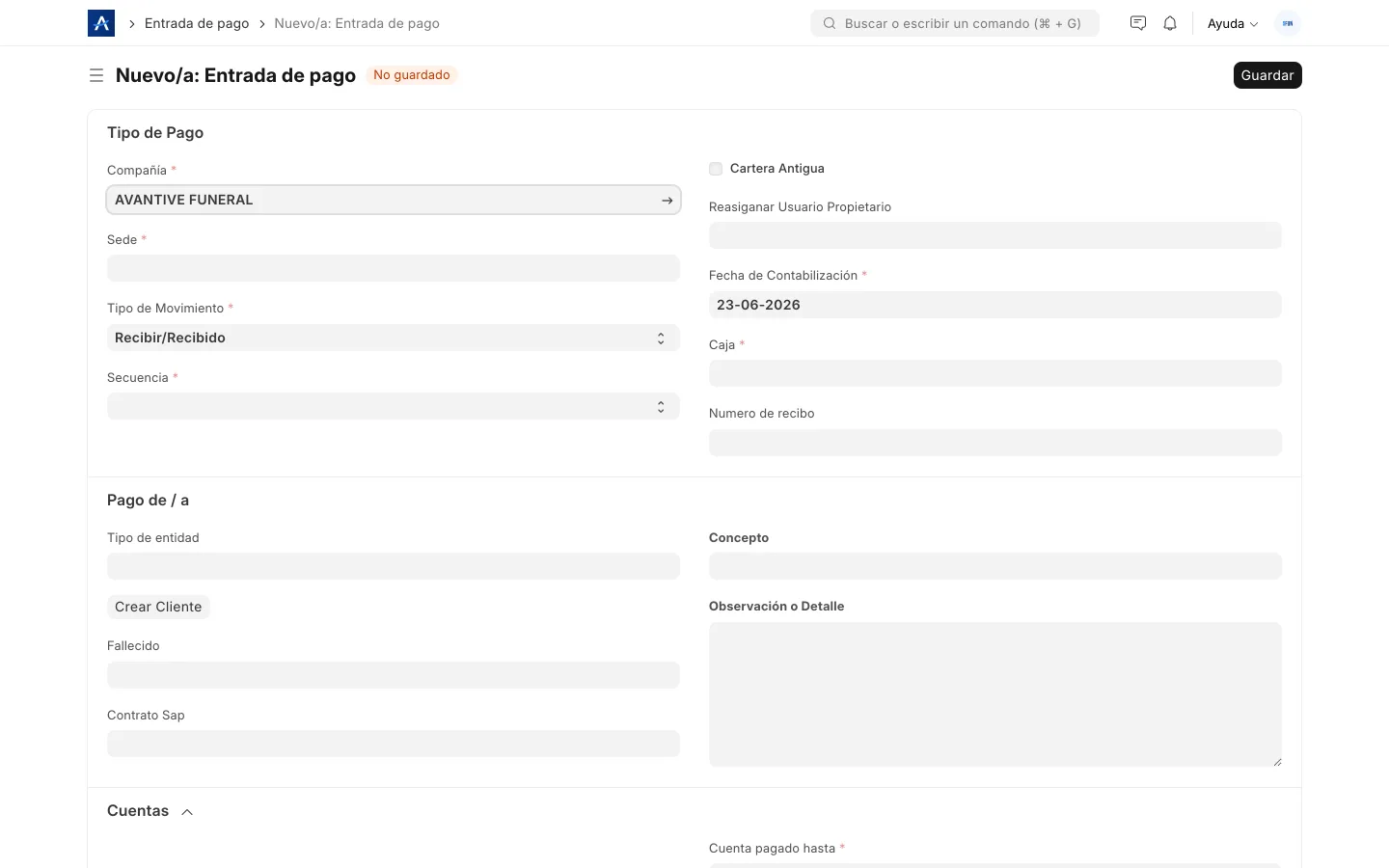 Registro de pago en SFUN con la trazabilidad completa de cada cobro