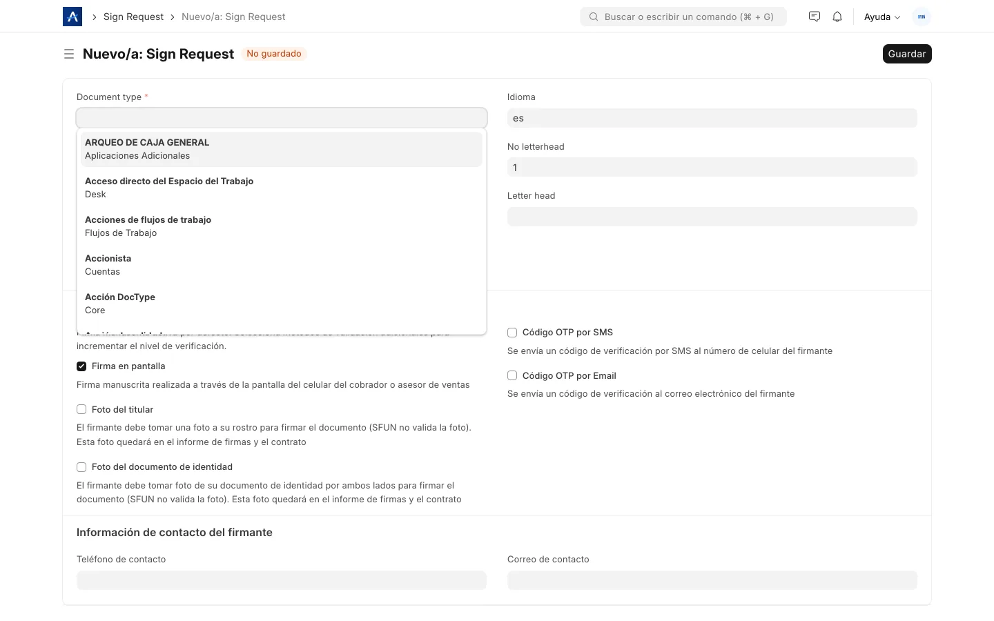Solicitud de firma en SFUN (Zigna) para enviar a firmar cualquier documento en segundos