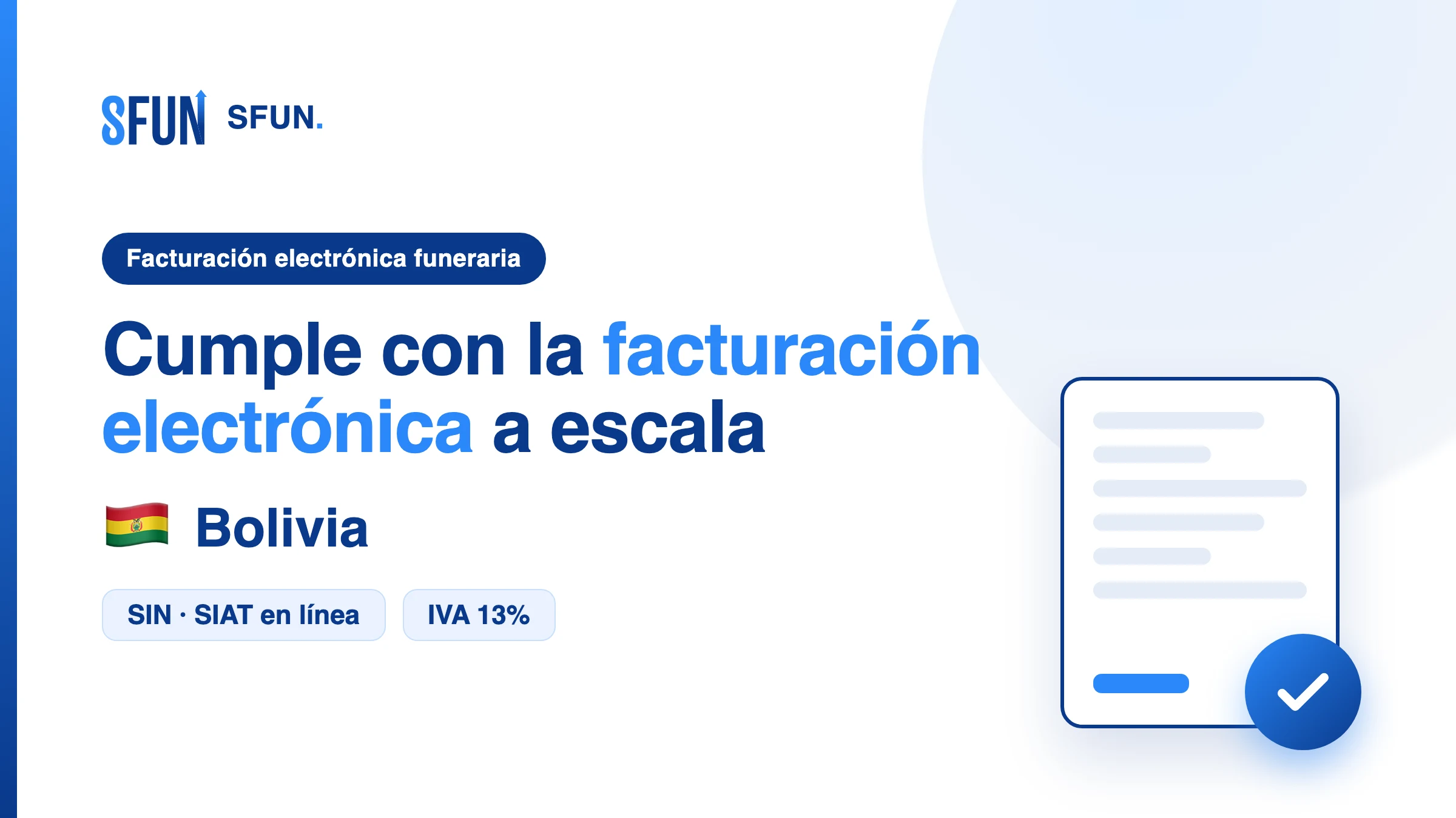 Facturación electrónica funeraria en Bolivia: facturas emitidas en línea ante el SIN mediante el sistema SIAT