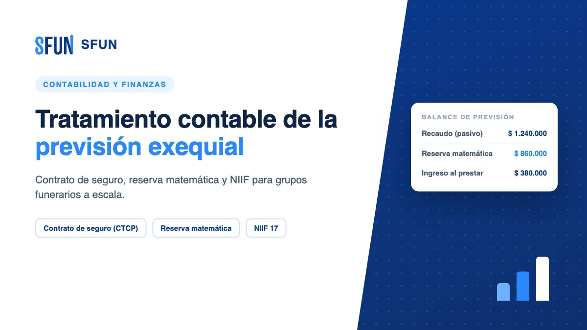 Tratamiento contable de la previsión exequial en Colombia: contrato de seguro, reserva matemática y NIIF en un ERP funerario