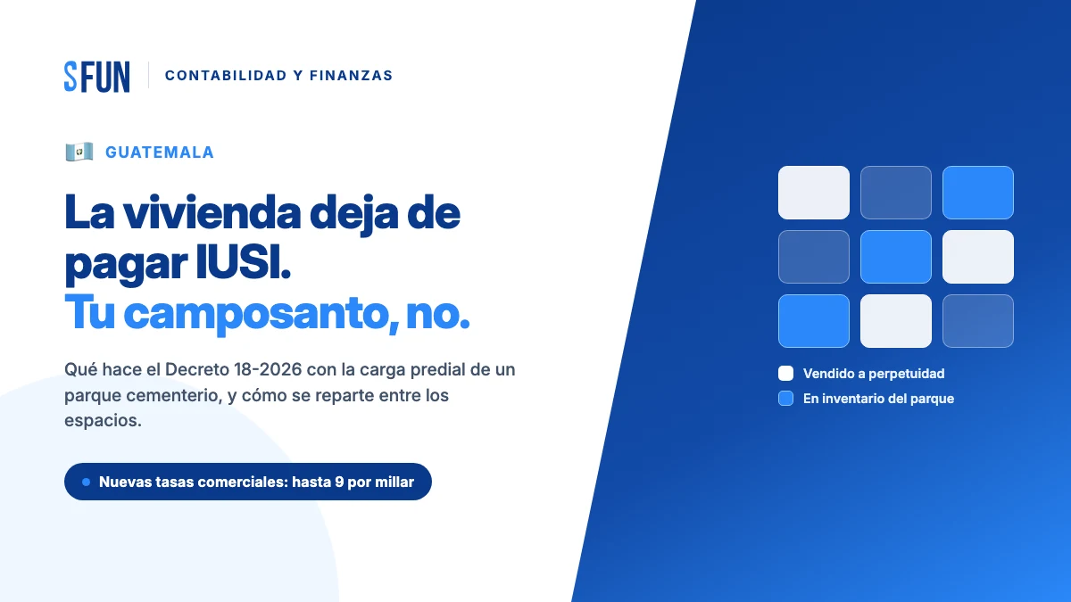 Impacto del Decreto 18-2026 y del Impuesto Único Sobre Inmuebles en la carga predial de un parque cementerio privado en Guatemala